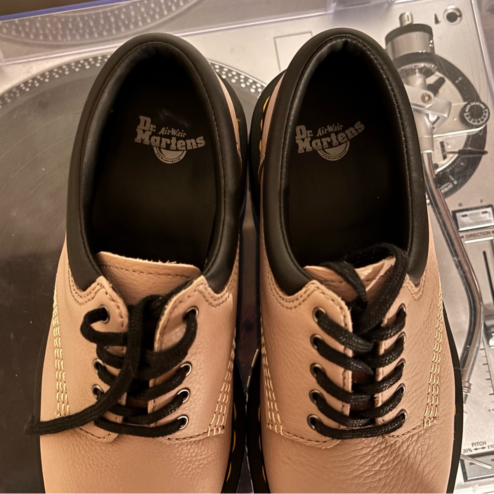 Dr. Martens 8053 Quad Vintage Taupe Retro Pisa Leather Platform Oxfords w7 m6 38 - Picture 5 of 8